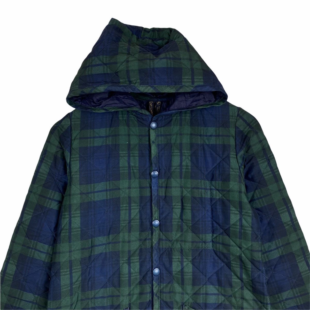 Lavenham × Vintage Vintage LAVENHAM ENGLAND Tartan Design Quilted Hoodie Jacket Size US XS / EU 42 / 0 - 5 Thumbnail