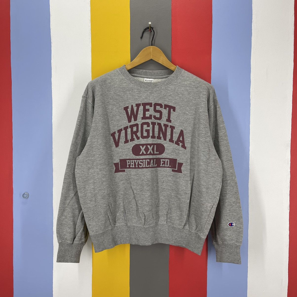 Champion CHAMPION WEST VIRGINIA Crew Neck Sweatshirt #075-104 Size US L / EU 52-54 / 3 - 1 Thumbnail