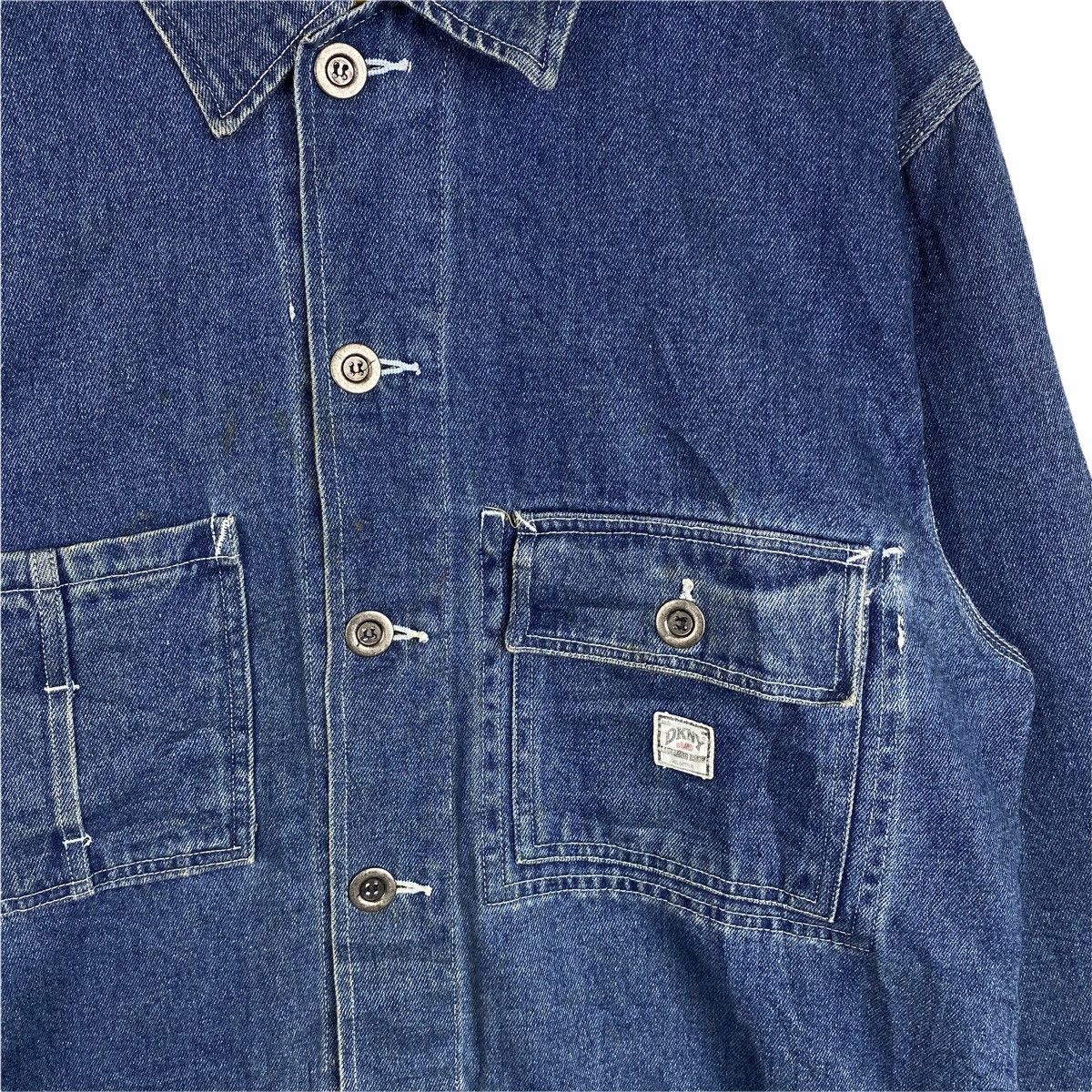 DKNY × Vintage Vintage Donna Karan New York DKNY Chore Denim Worker Jacket Size US L / EU 52-54 / 3 - 7 Thumbnail