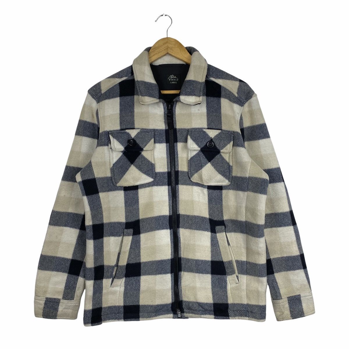 Japanese Brand × Uniqlo UNIQLO BOA Japanese Checkered Tartan Fleece Sweater Jacket Size US M / EU 48-50 / 2 - 1 Thumbnail