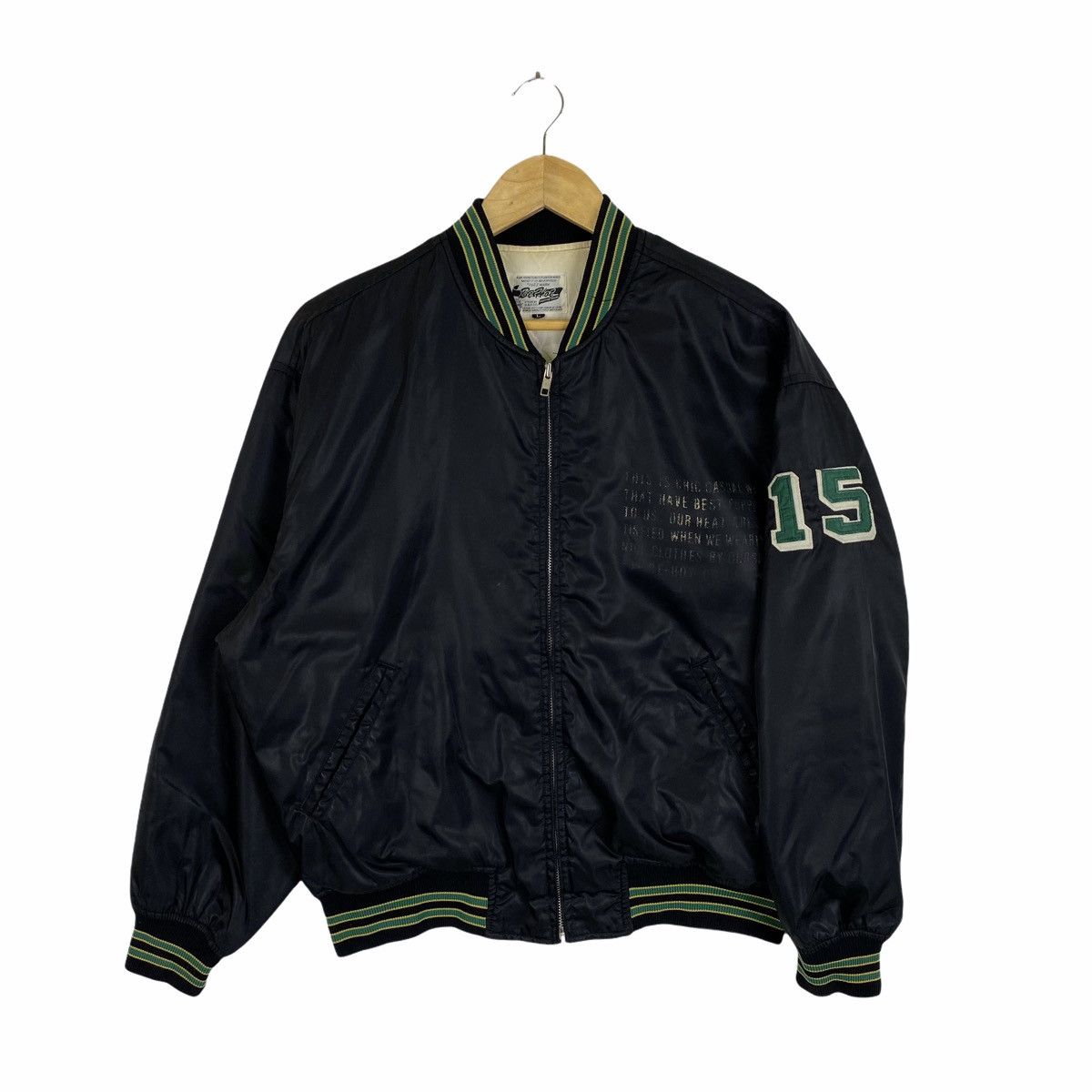 Vintage Vintage BEHOT American Trans Casual Varsity Bomber Jacket Size US L / EU 52-54 / 3 - 2 Thumbnail
