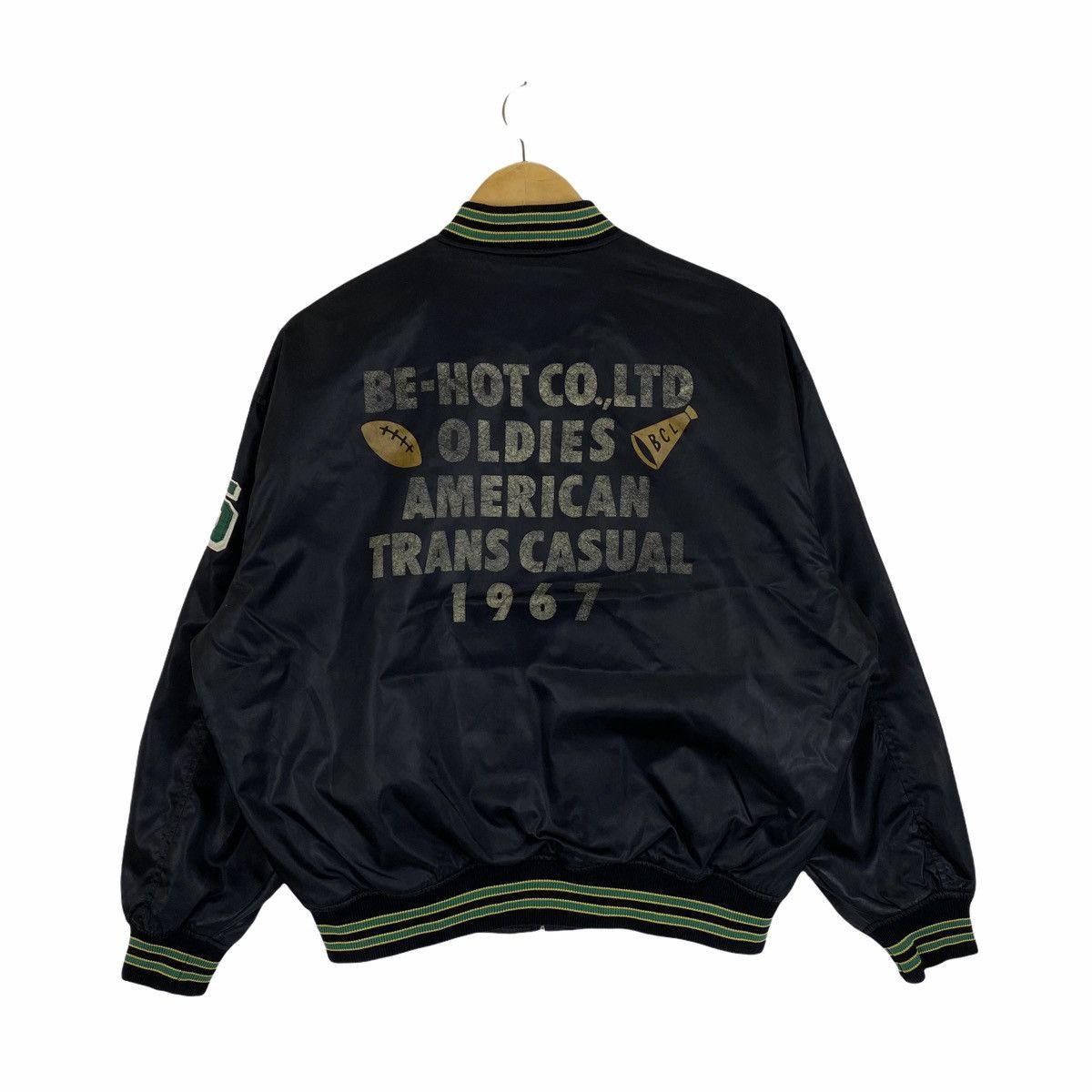 Vintage Vintage BEHOT American Trans Casual Varsity Bomber Jacket Size US L / EU 52-54 / 3 - 3 Thumbnail