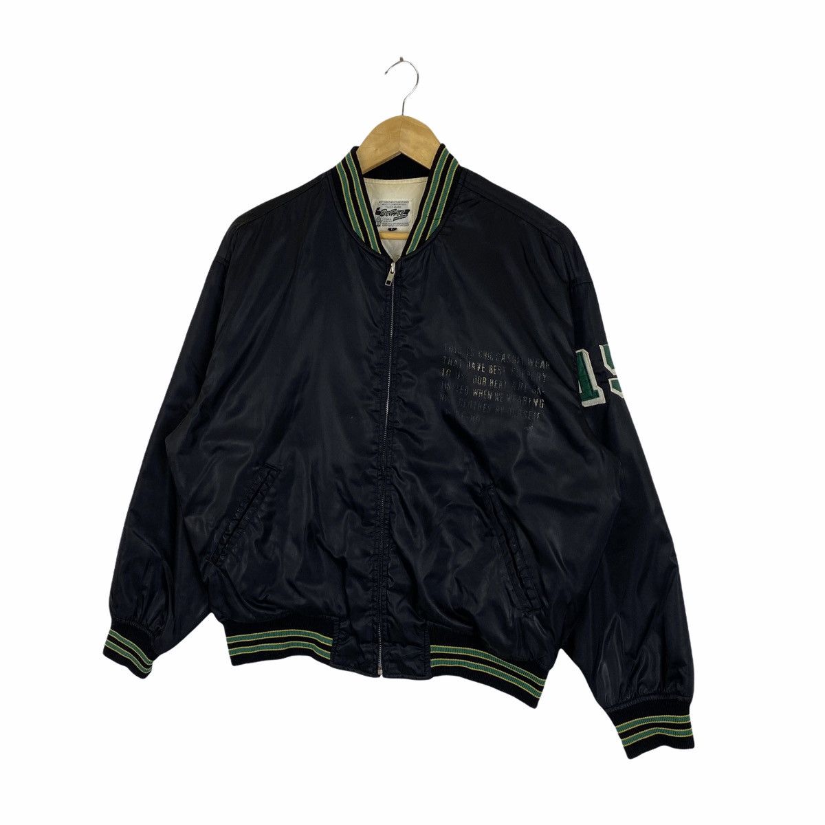 Vintage Vintage BEHOT American Trans Casual Varsity Bomber Jacket Size US L / EU 52-54 / 3 - 5 Thumbnail
