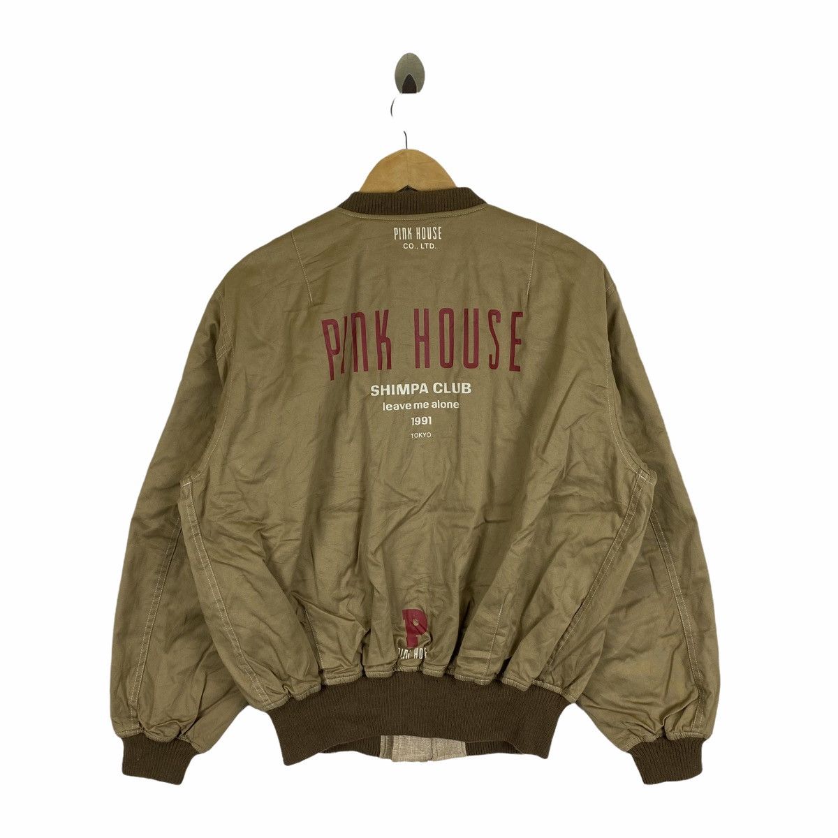 Japanese Brand × Pink House × Vintage Vintage PINK HOUSE Big Logo Zipper Bomber Flight Jacket Size US M / EU 48-50 / 2 - 2 Thumbnail