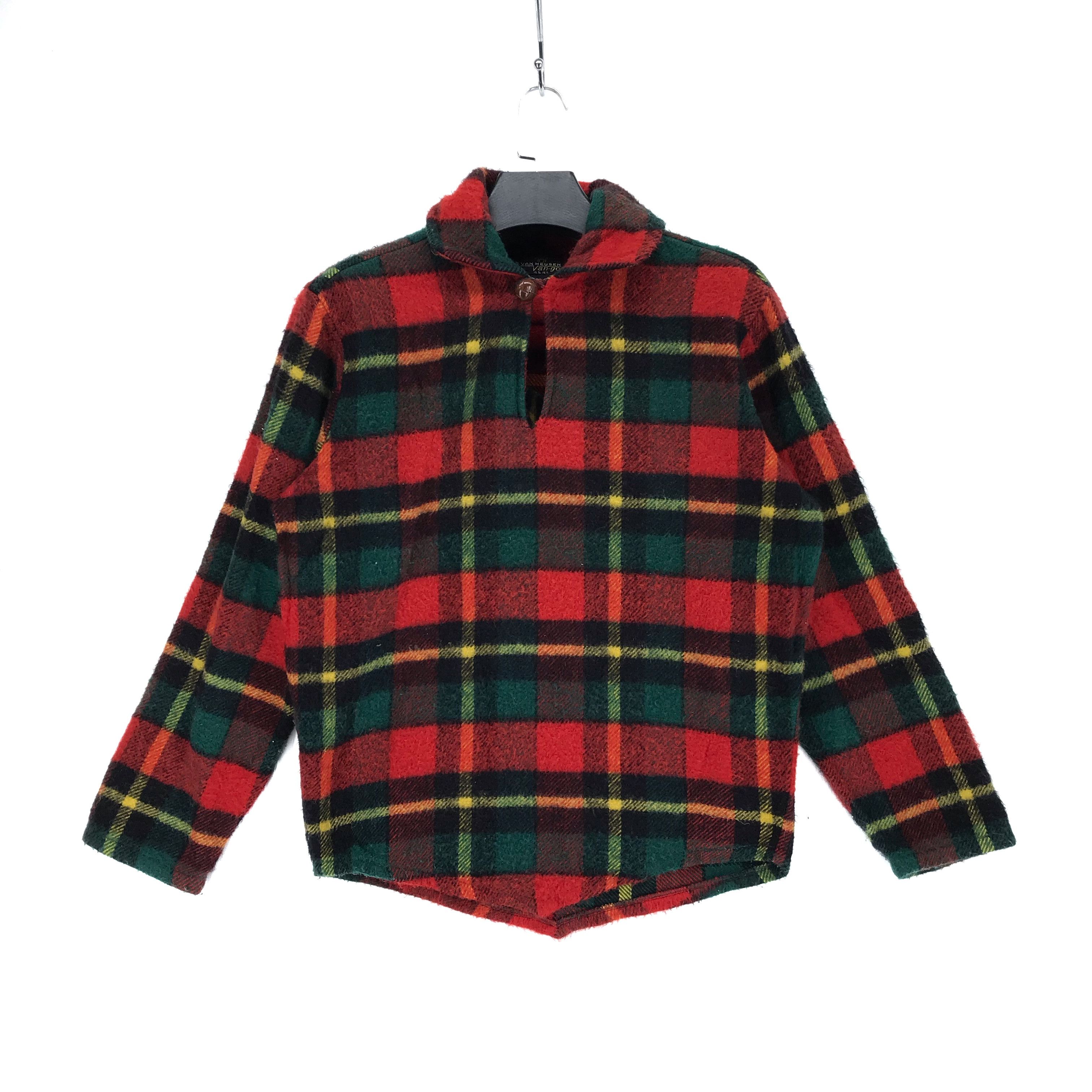 Van Heusen VAN HEUSEN Poncho Wool Tartan Fishtail Sweater #2290-24 Size US L / EU 52-54 / 3 - 1 Thumbnail