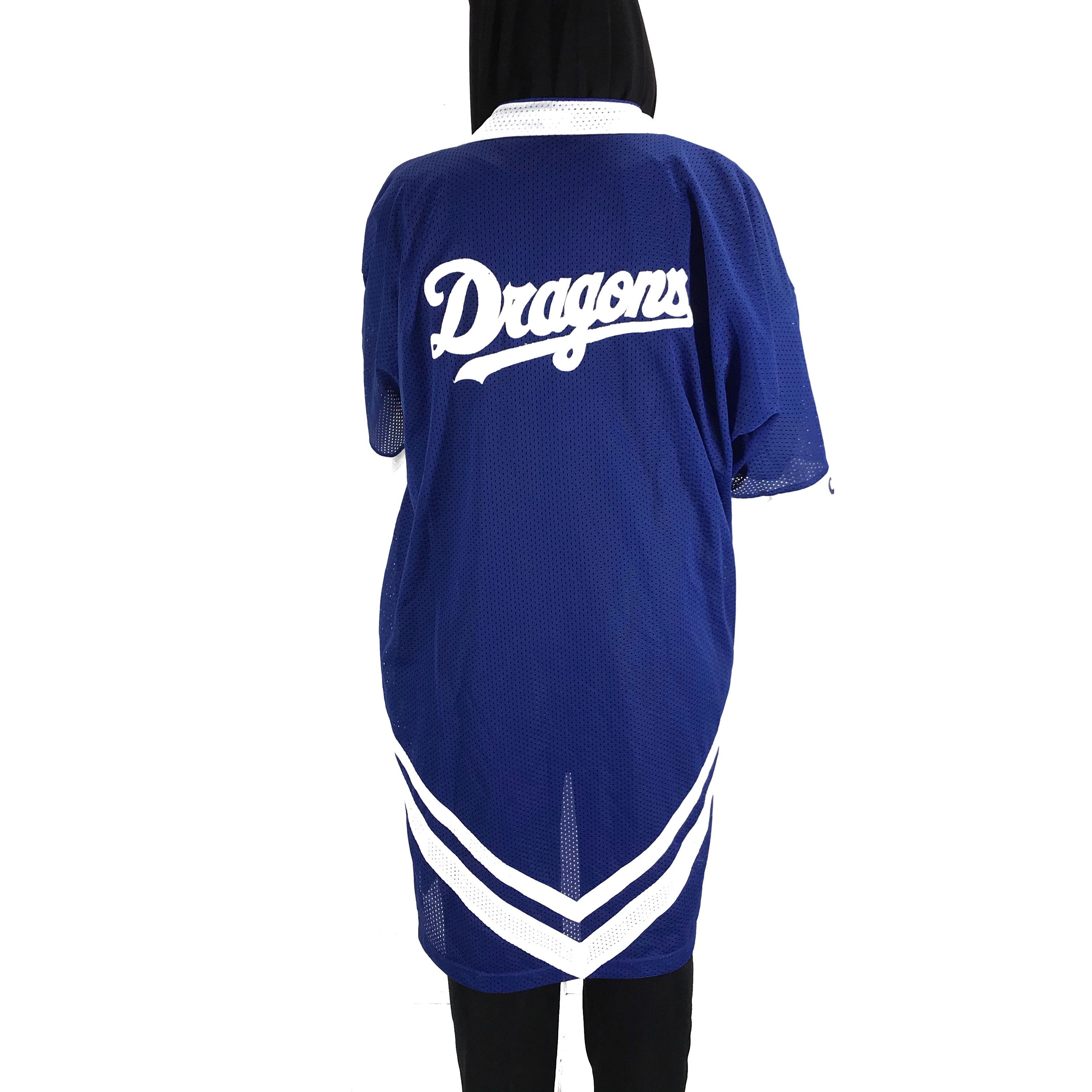 image of Chunichi Dragons Baseball Team Jersey Cardigan 1870-35 in Blue, Men's (Size Large)