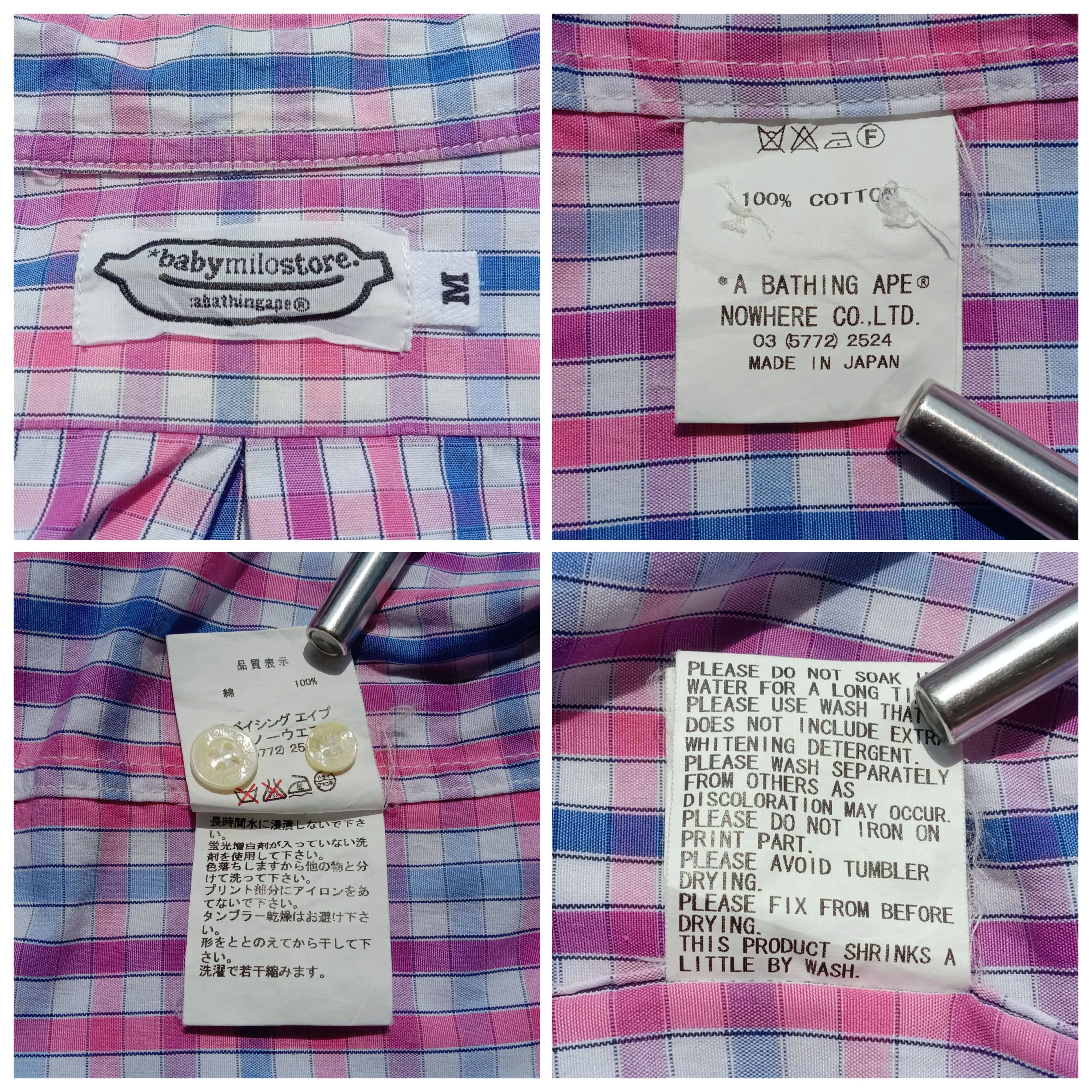 Bape Baby Milo Button Up Shirt (2006) Size US M / EU 48-50 / 2 - 9 Thumbnail
