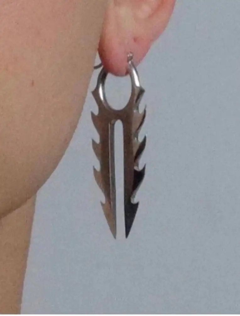 Jewelry Saw Blade Shape Earring Size ONE SIZE - 5 Thumbnail