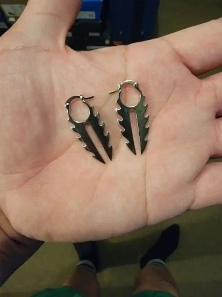 Jewelry Saw Blade Shape Earring Size ONE SIZE - 4 Thumbnail