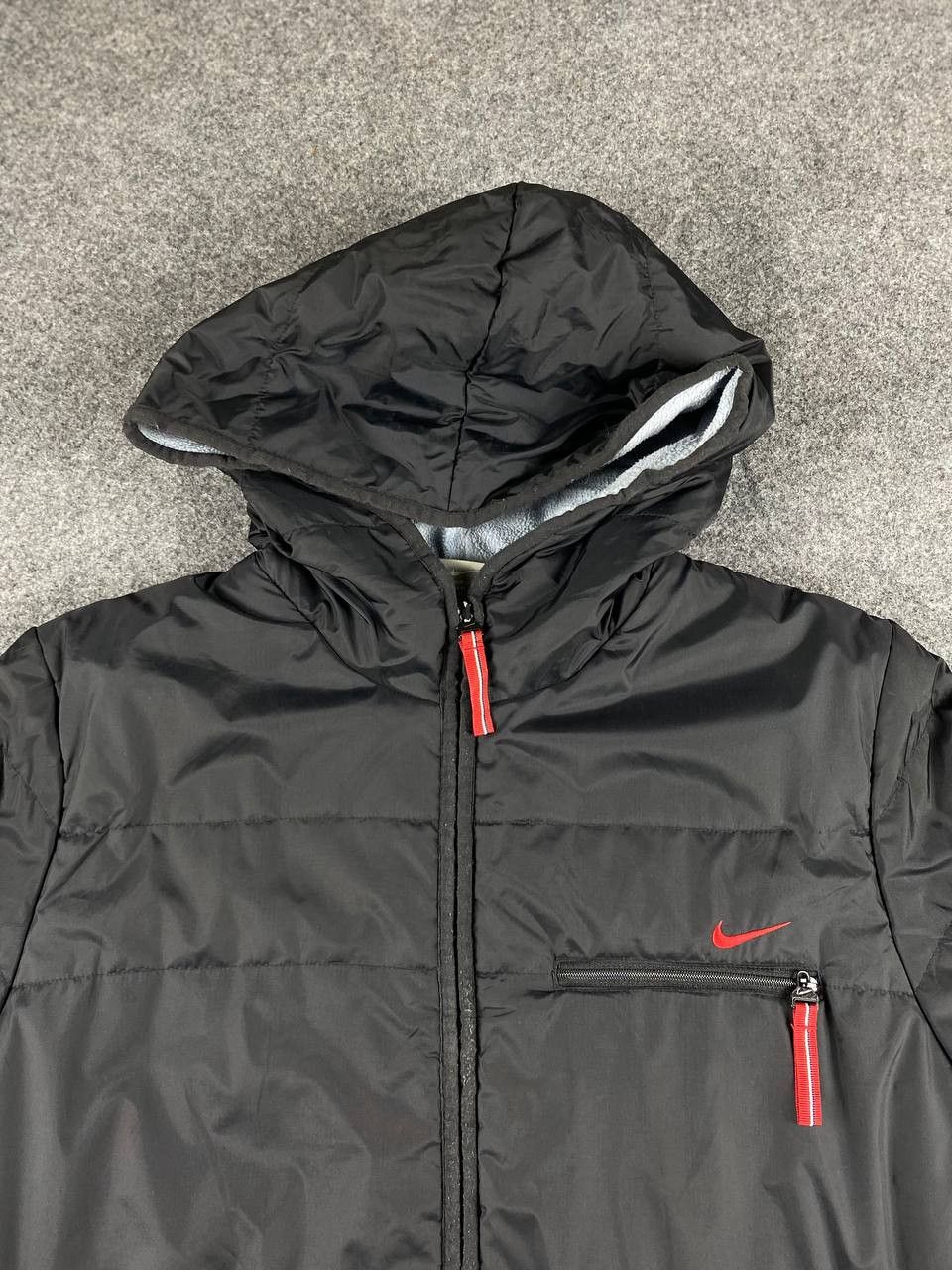 Nike vintage nike long puffer jacket fleece lining Size L / US 10 / IT 46 - 2 Thumbnail