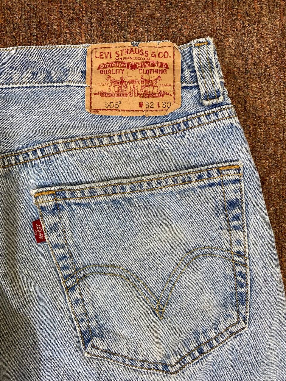 Levi's vintage levis 505 regular fit distressed denim Size US 33 - 5 Thumbnail