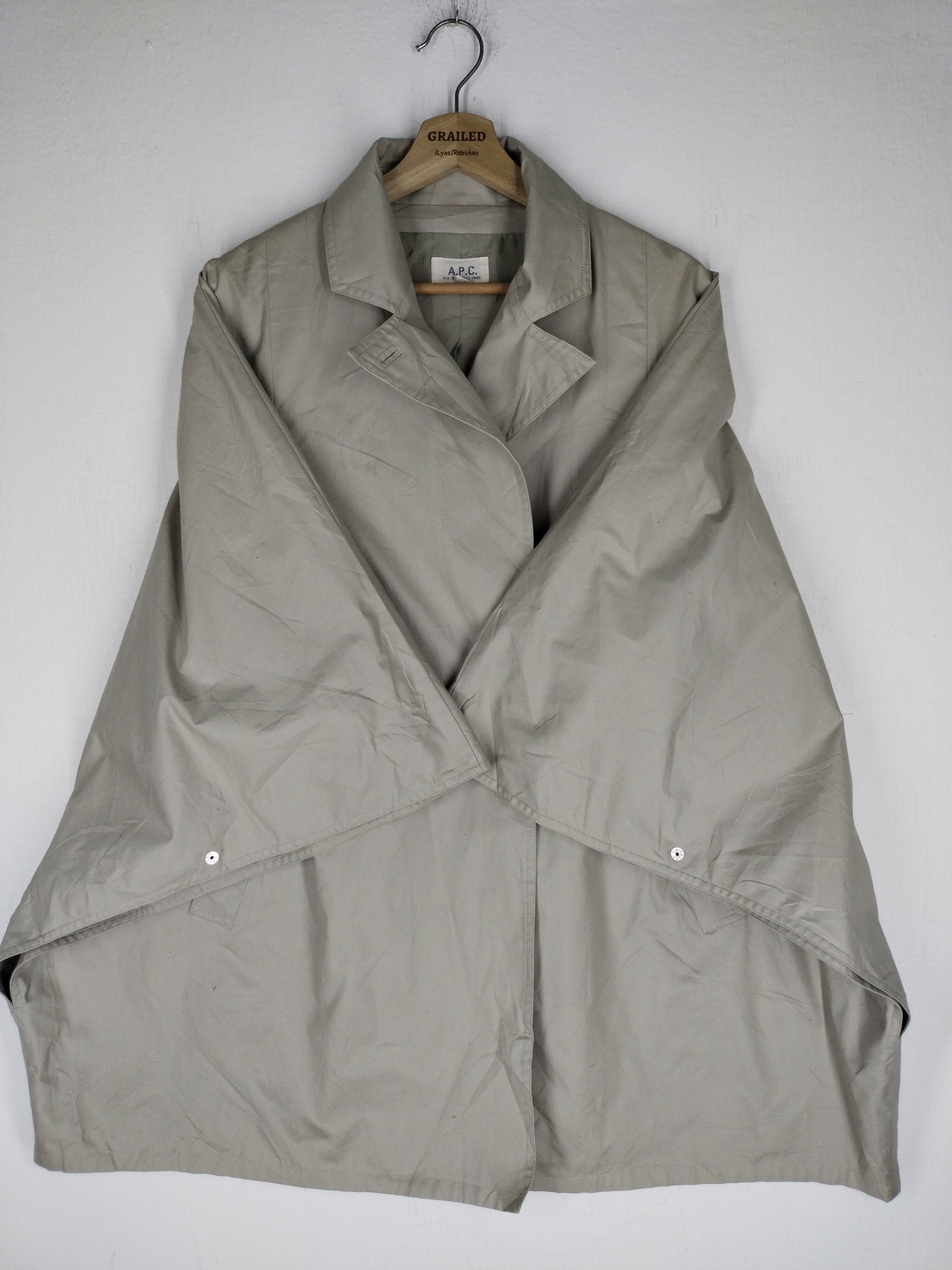 A.P.C. × If Six Was Nine × Japanese Brand 🔥APC REU DE FLEURUS PARIS BEIGE PONCHO COAT Size US S / EU 44-46 / 1 - 5 Thumbnail