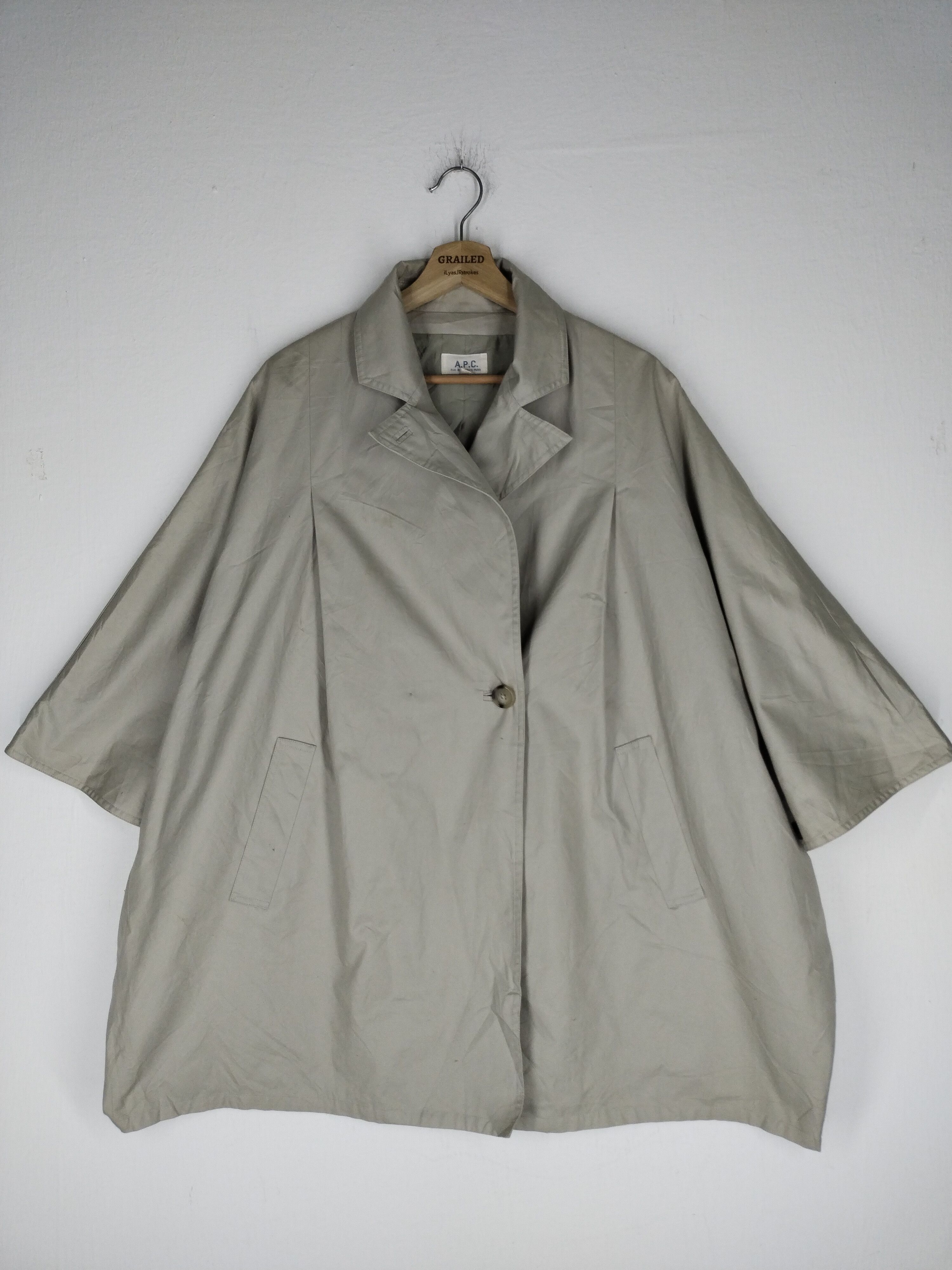 A.P.C. × If Six Was Nine × Japanese Brand 🔥APC REU DE FLEURUS PARIS BEIGE PONCHO COAT Size US S / EU 44-46 / 1 - 7 Thumbnail