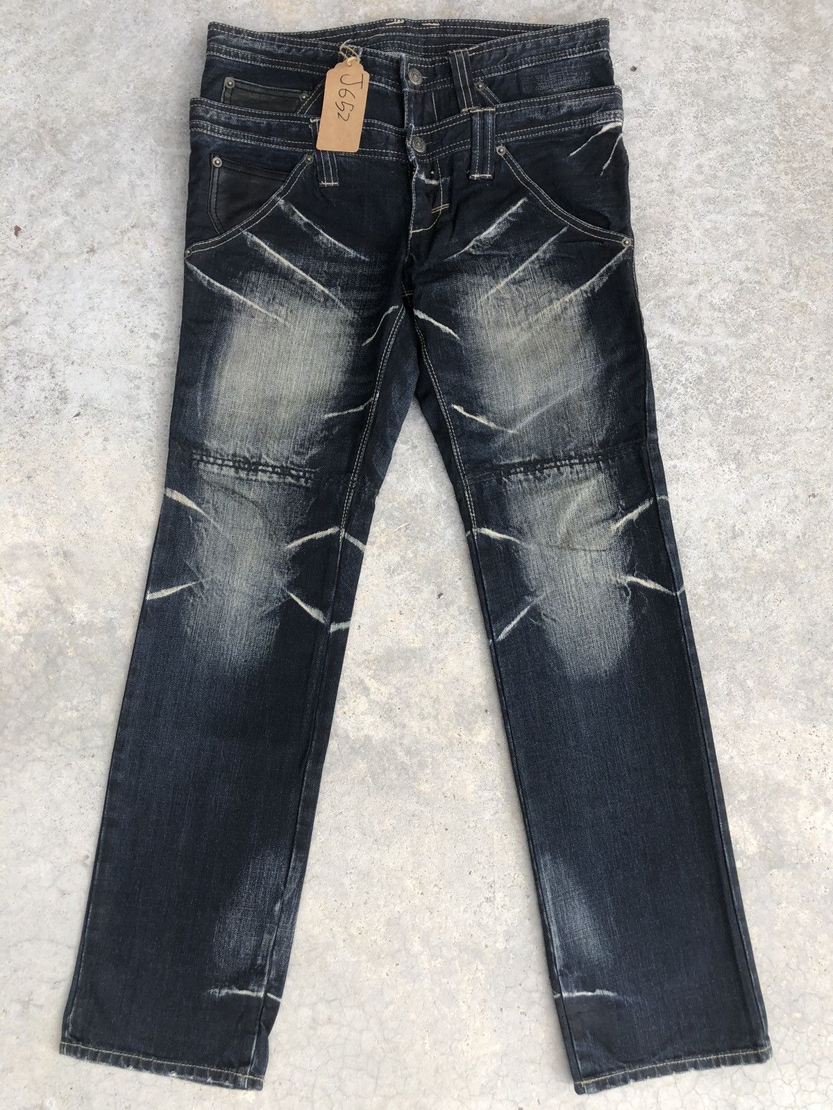 PPFM PPFM Double Waist Distressed Jeans Size US 32 / EU 48 - 1 Thumbnail