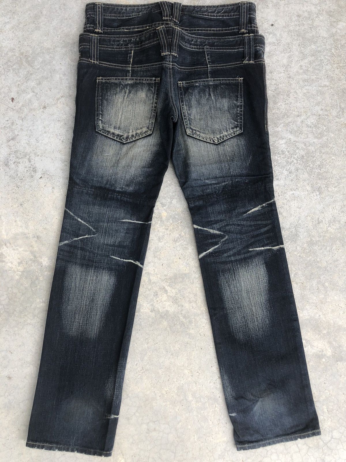 PPFM PPFM Double Waist Distressed Jeans Size US 32 / EU 48 - 2 Thumbnail