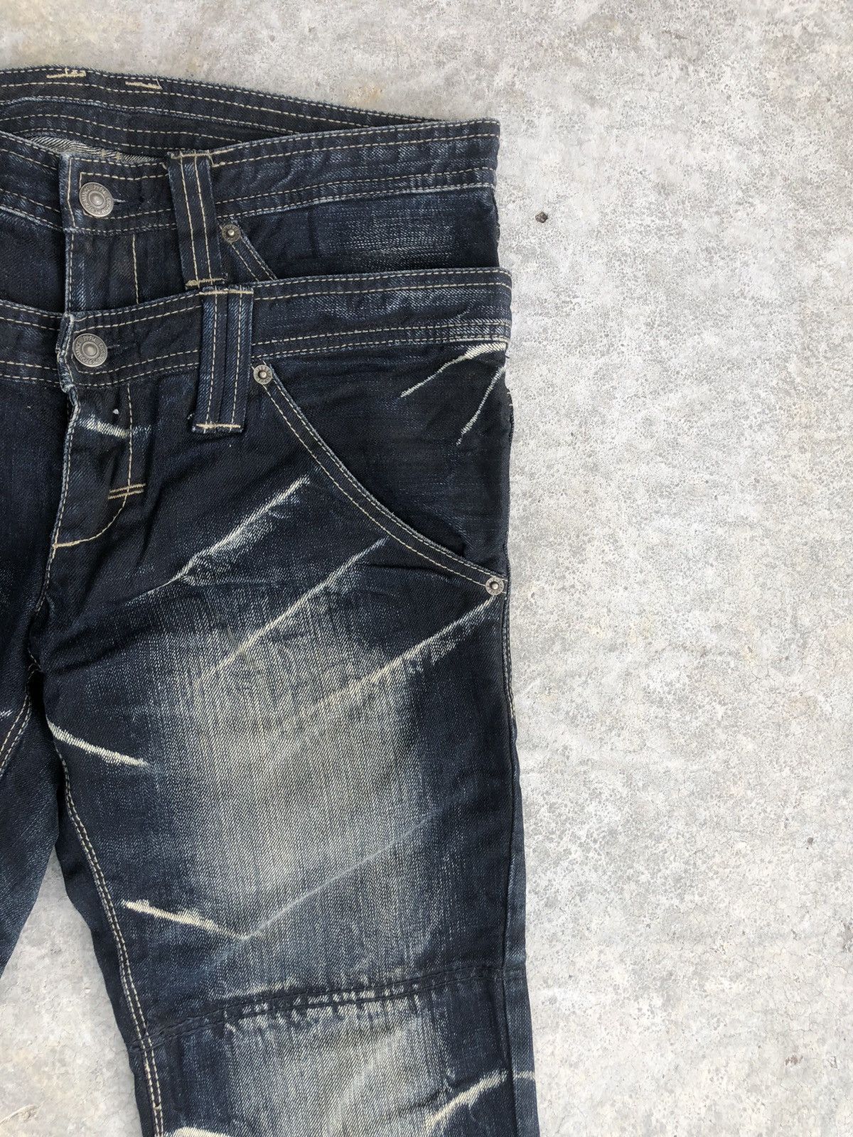 PPFM PPFM Double Waist Distressed Jeans Size US 32 / EU 48 - 5 Thumbnail