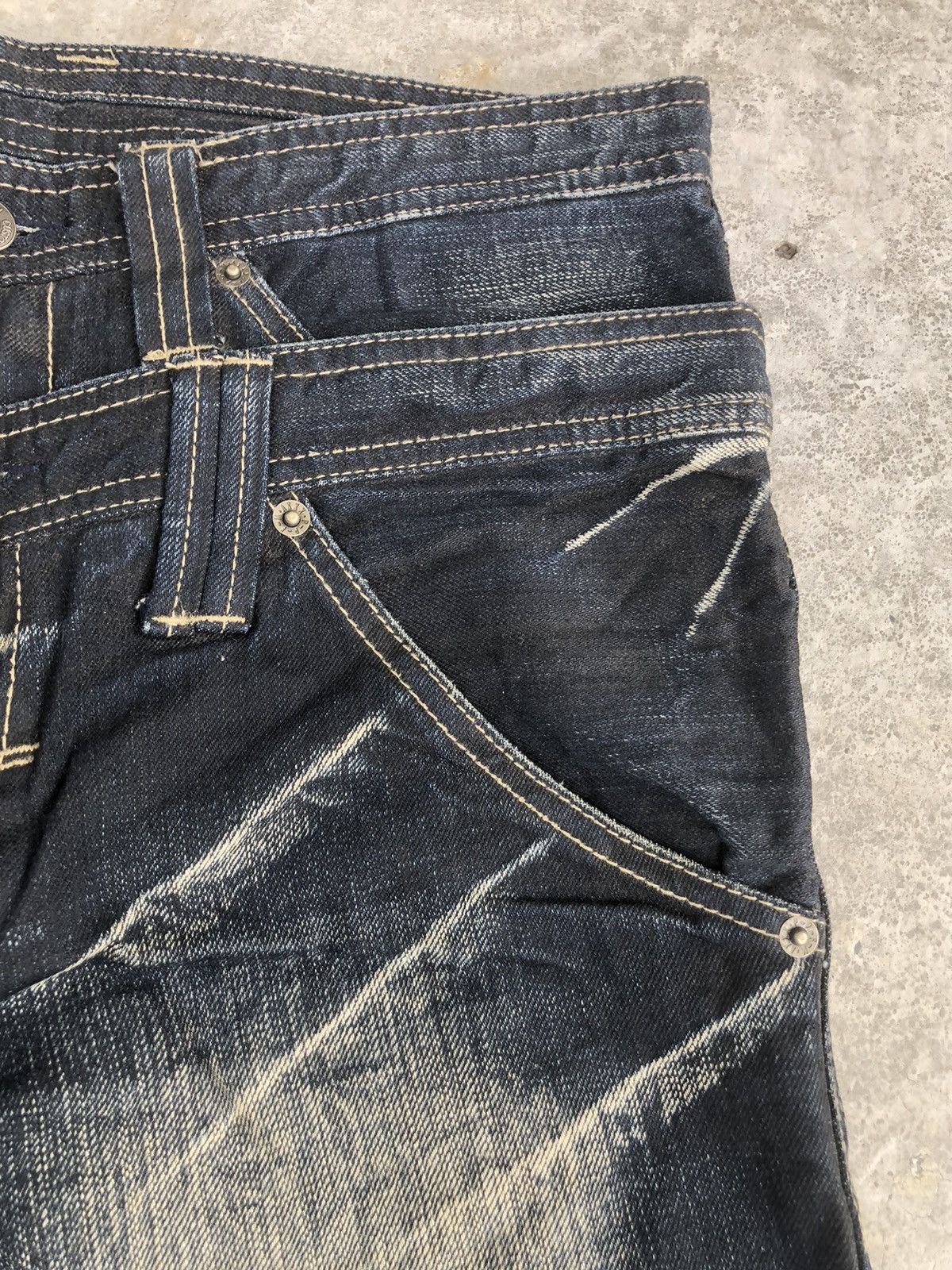PPFM PPFM Double Waist Distressed Jeans Size US 32 / EU 48 - 16 Thumbnail