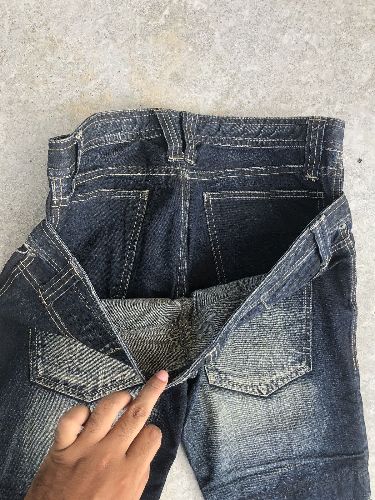 PPFM PPFM Double Waist Distressed Jeans Size US 32 / EU 48 - 13 Thumbnail