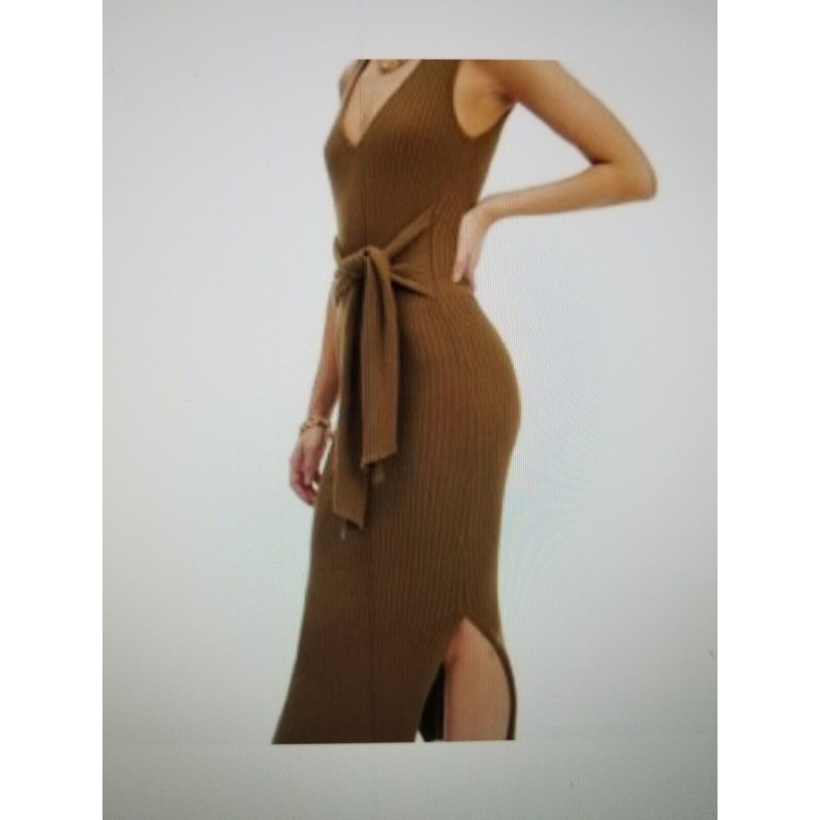 knee length dresses for ladies Jill Ribbed Midi Dress