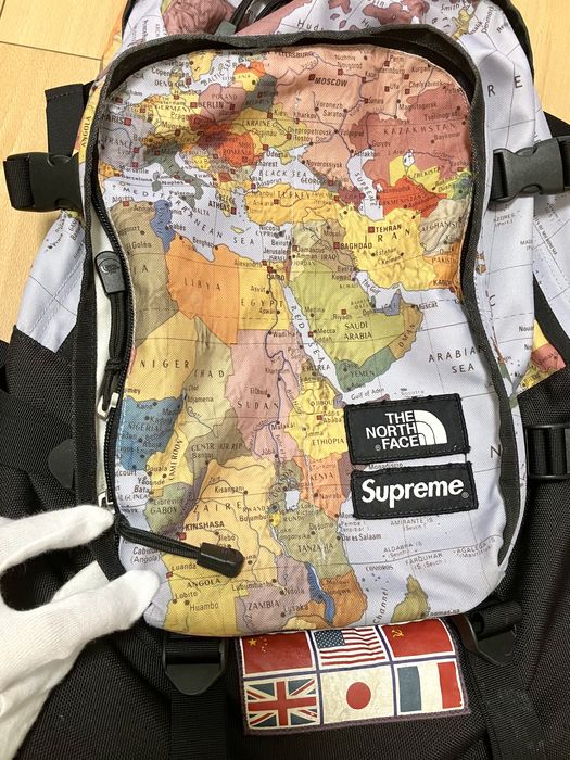 North face supreme shop map backpack