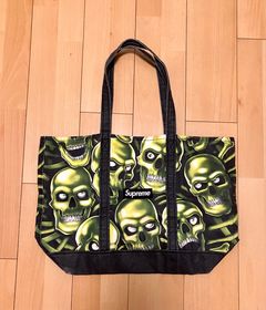 Supreme Supreme Green Skull Pile Glow Tote Bag Black | Grailed
