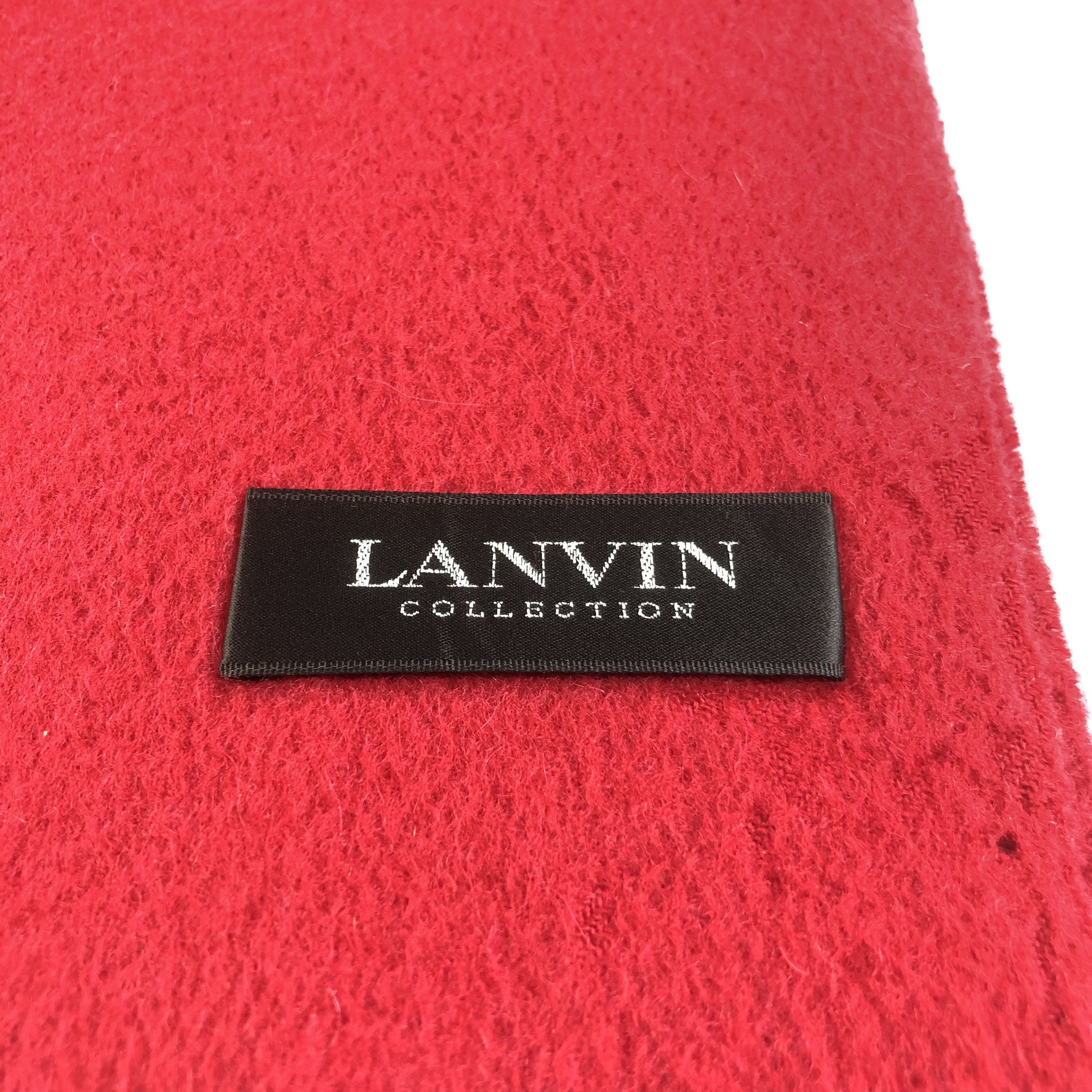 Lanvin Lanvin Red Cashmere Scarf Muffler V1552 Size ONE SIZE - 3 Thumbnail