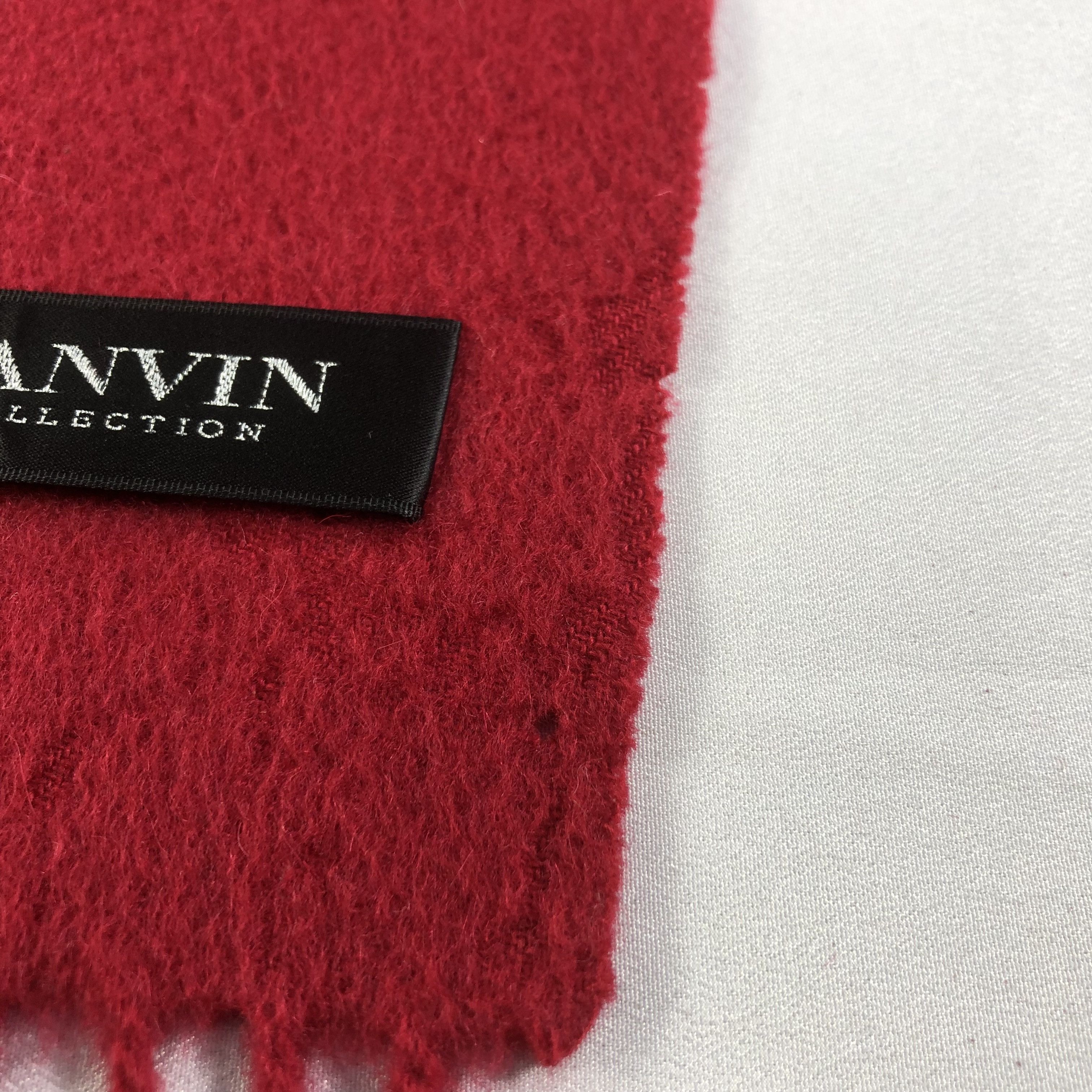 Lanvin Lanvin Red Cashmere Scarf Muffler V1552 Size ONE SIZE - 6 Thumbnail