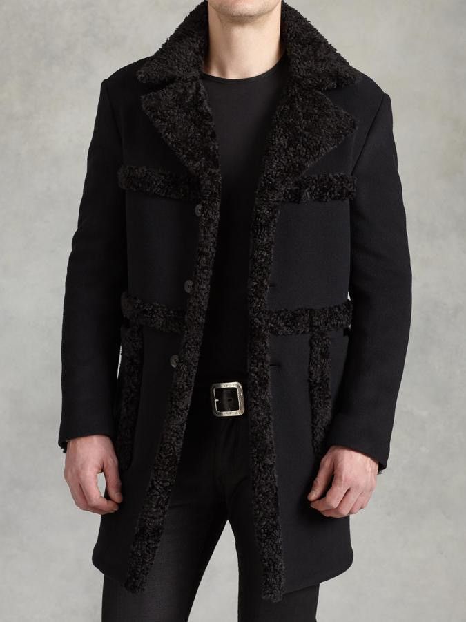 John Varvatos Button Front Faux Fur Coat. 48 Size US M / EU 48-50 / 2 - 5 Thumbnail