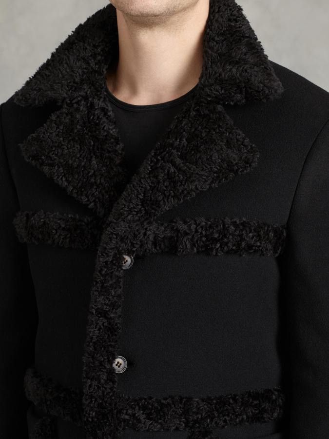 John Varvatos Button Front Faux Fur Coat. 48 Size US M / EU 48-50 / 2 - 3 Thumbnail