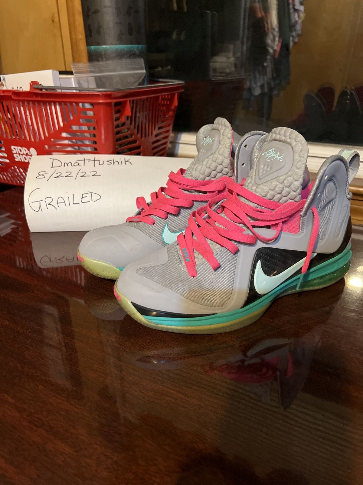 image of Nike Lebron 9 P.s. Elite 'south Beach Size 10.5 Shoes in Grey, Men's