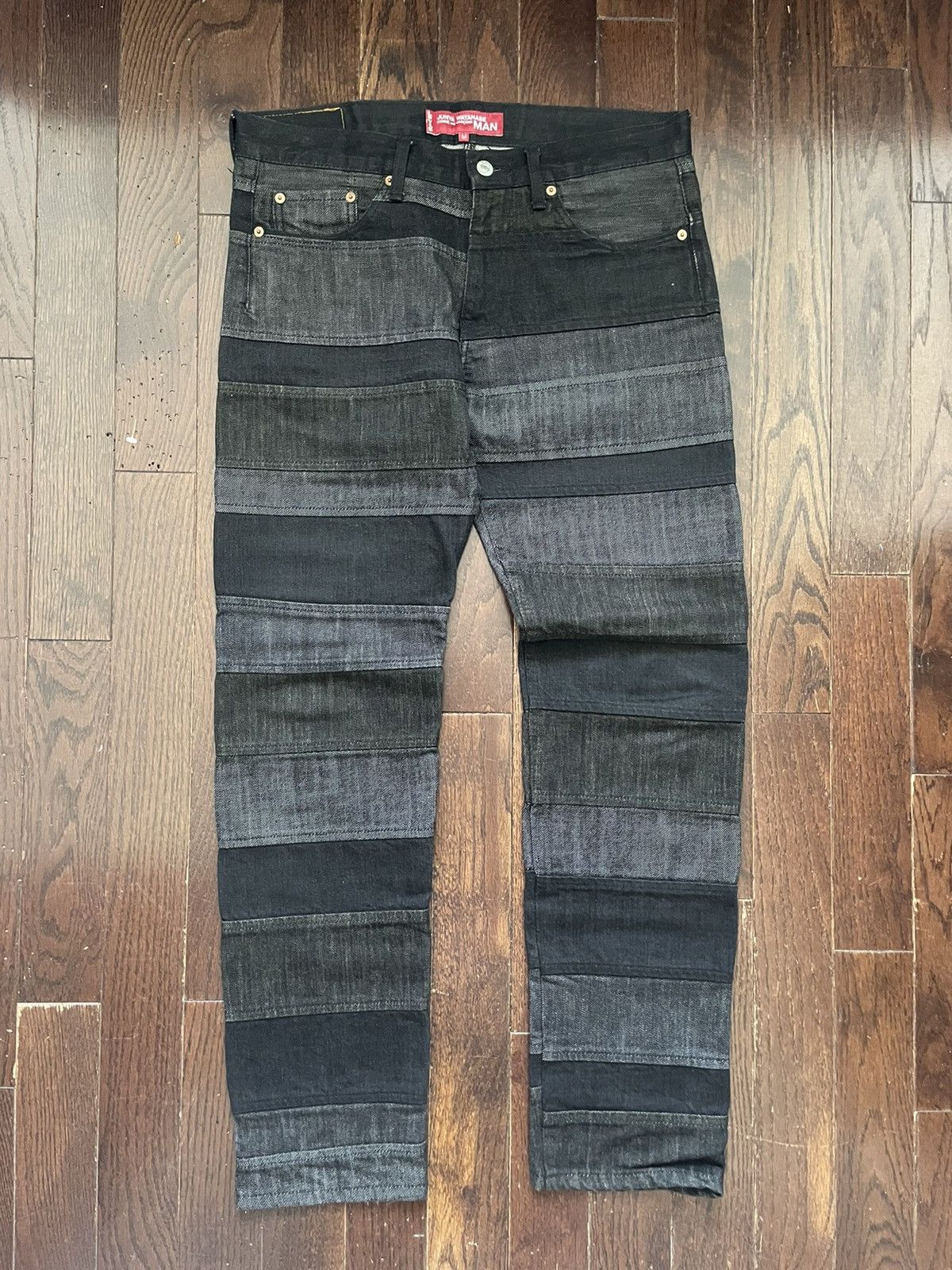 Comme des Garcons × Junya Watanabe × Levi's Levi’s Junya Watanabe Hagi Patchwork Denim Black/Grey 2007 Size US 32 / EU 48 - 1 Thumbnail