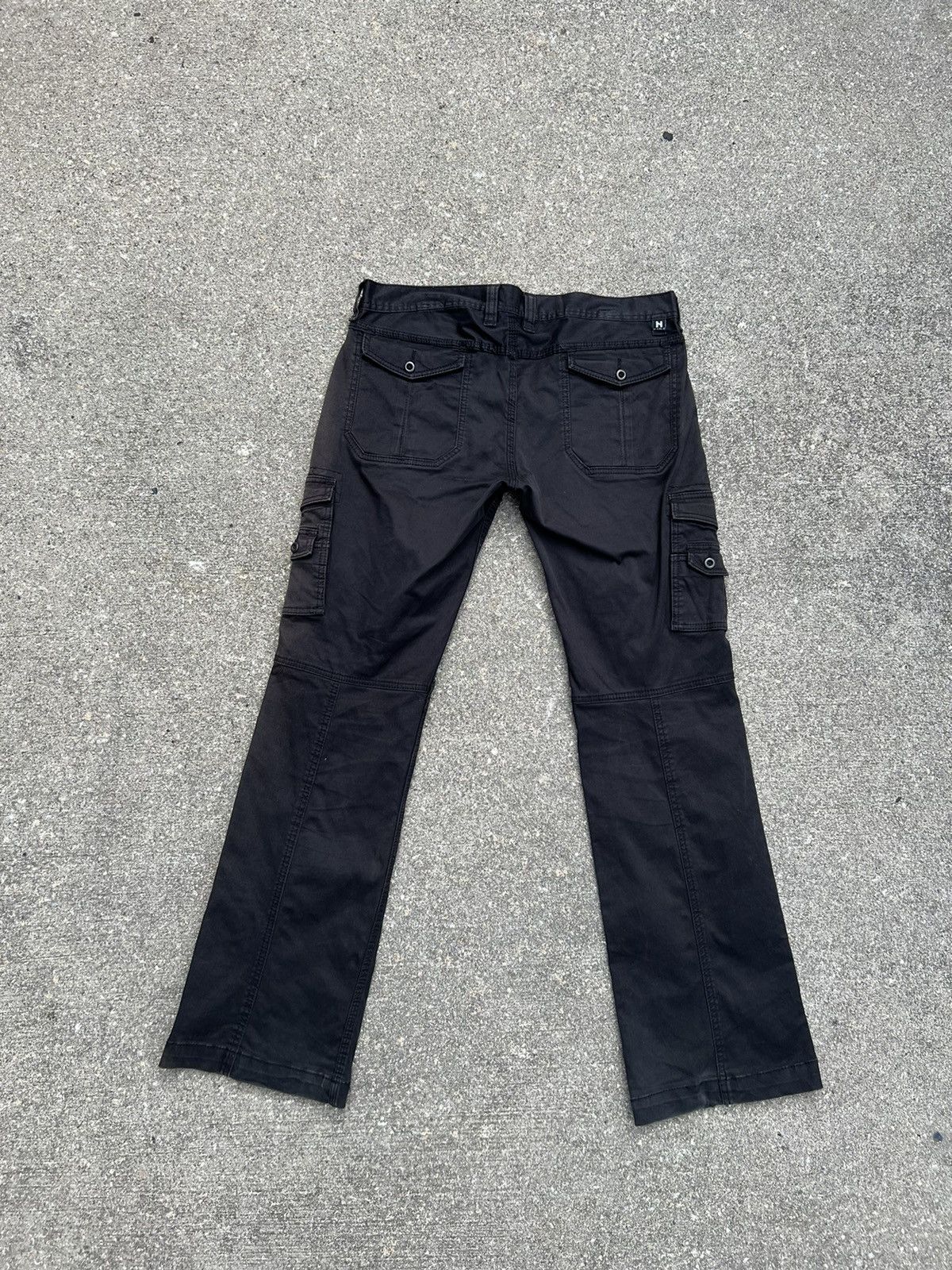 Nicole Club Nicole Japan Sun Faded Black Tactical Cargo Flare Trouser Size US 34 / EU 50 - 2 Thumbnail