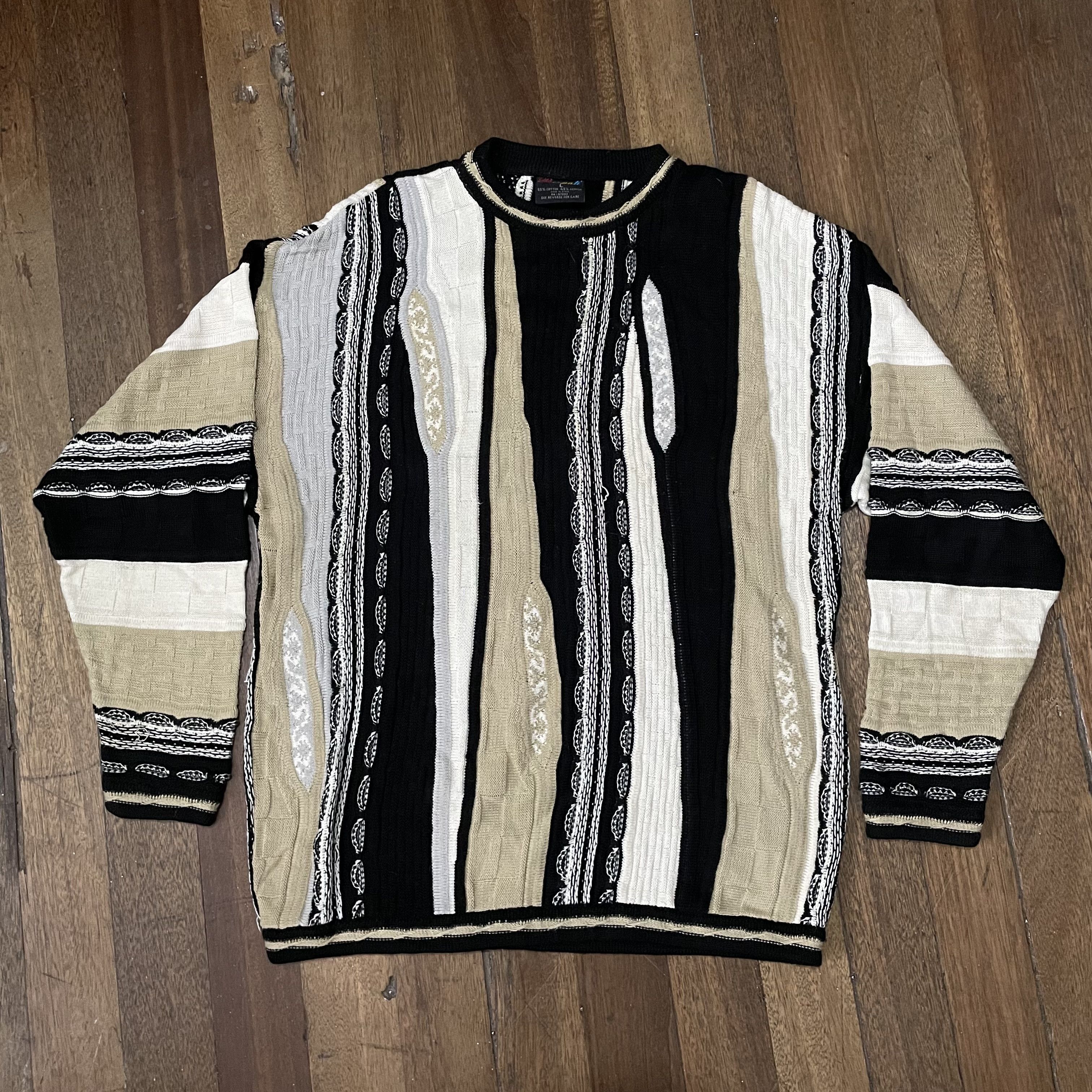 Vintage Vintage "Coogi vibe" Knitted Sweater Size US XL / EU 56 / 4 - 1 Thumbnail