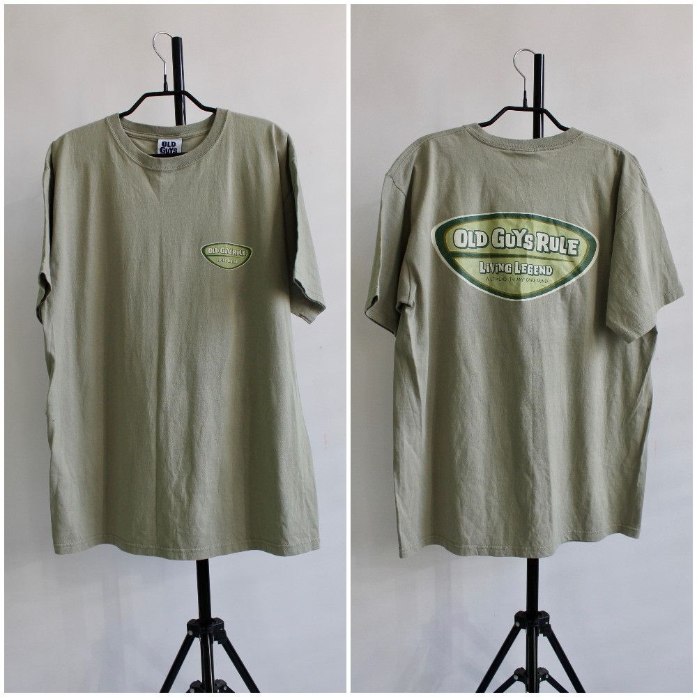 Vintage OLD GUYS RULE Olive t shirt cotton size Large Size US L / EU 52-54 / 3 - 1 Thumbnail