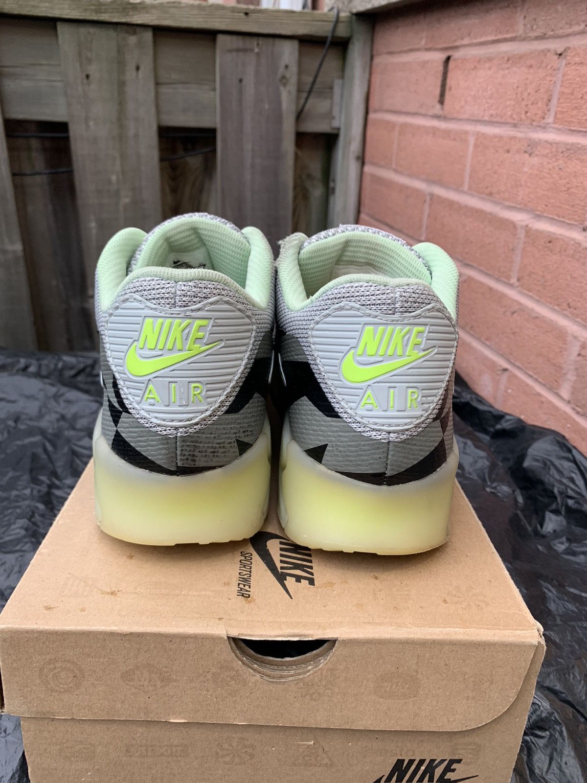 Nike Air Max 90 KJCRD Ice White | Black-Grey Mist Size US 11.5 / EU 44-45 - 3 Thumbnail