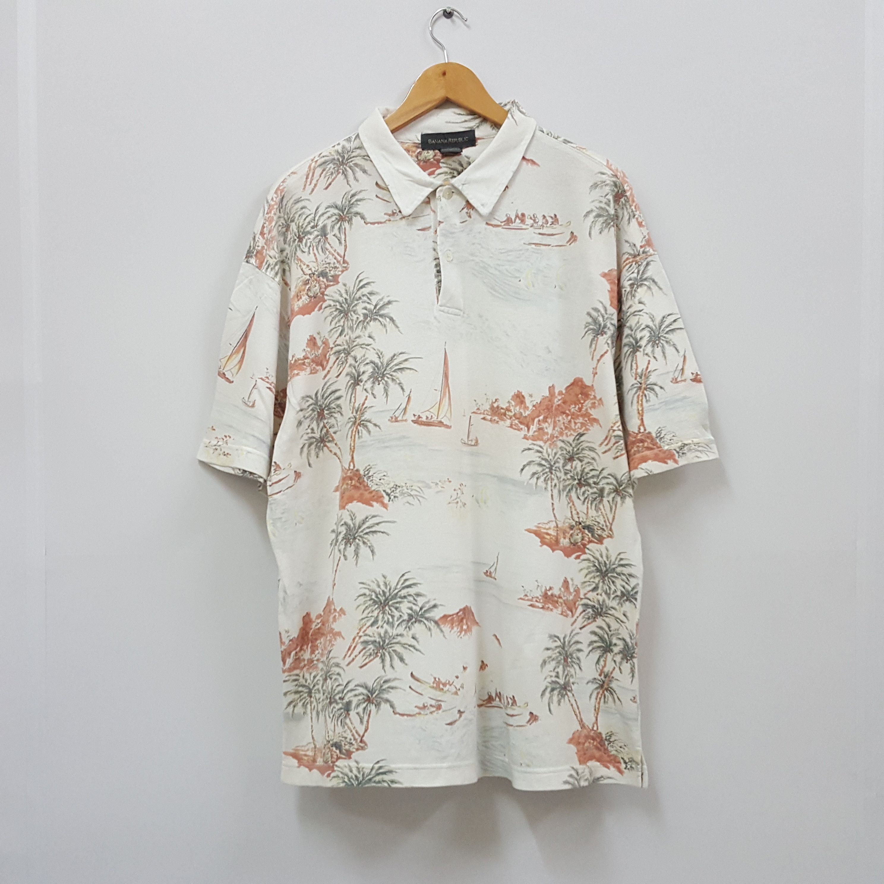 Banana Republic × Japanese Brand × Vintage Vintage BANANA REPUBLICT hawaii naitica design shirt Size US L / EU 52-54 / 3 - 1 Thumbnail