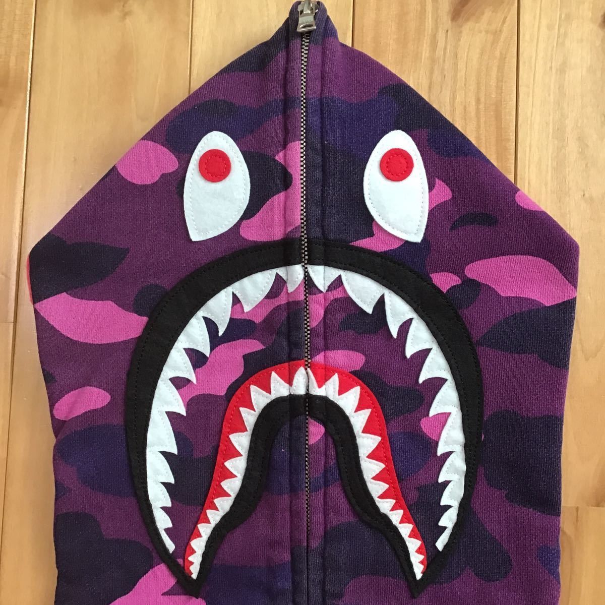 Bape 2007 Purple camo x Purple Shark full zip hoodie BAPE ape Size US M / EU 48-50 / 2 - 2 Thumbnail