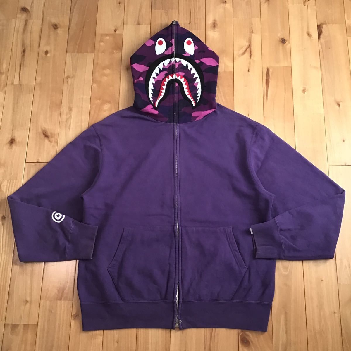 Bape 2007 Purple camo x Purple Shark full zip hoodie BAPE ape Grailed