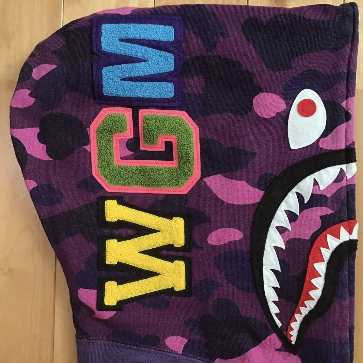 Bape 2007 Purple camo x Purple Shark full zip hoodie BAPE ape Size US M / EU 48-50 / 2 - 3 Thumbnail