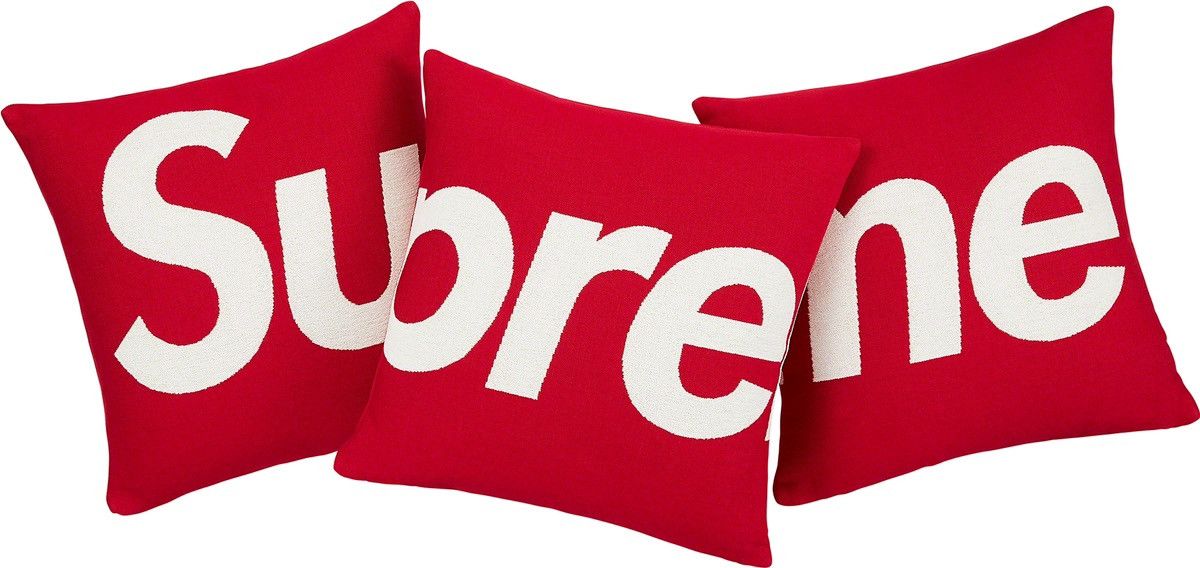 image of Supreme Jules Pansu Pillows (Set Of 3) in Red, Men's