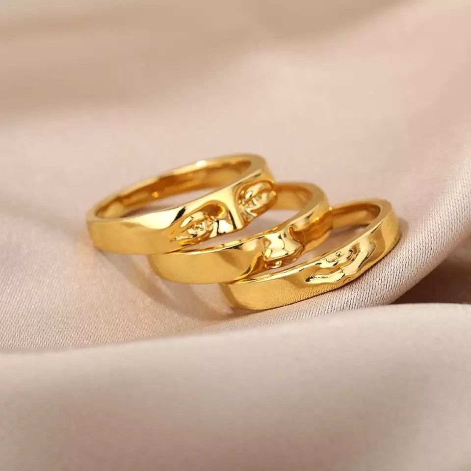 Other Vintage Face Three Stack Finger Ring Set Size ONE SIZE - 2 Thumbnail