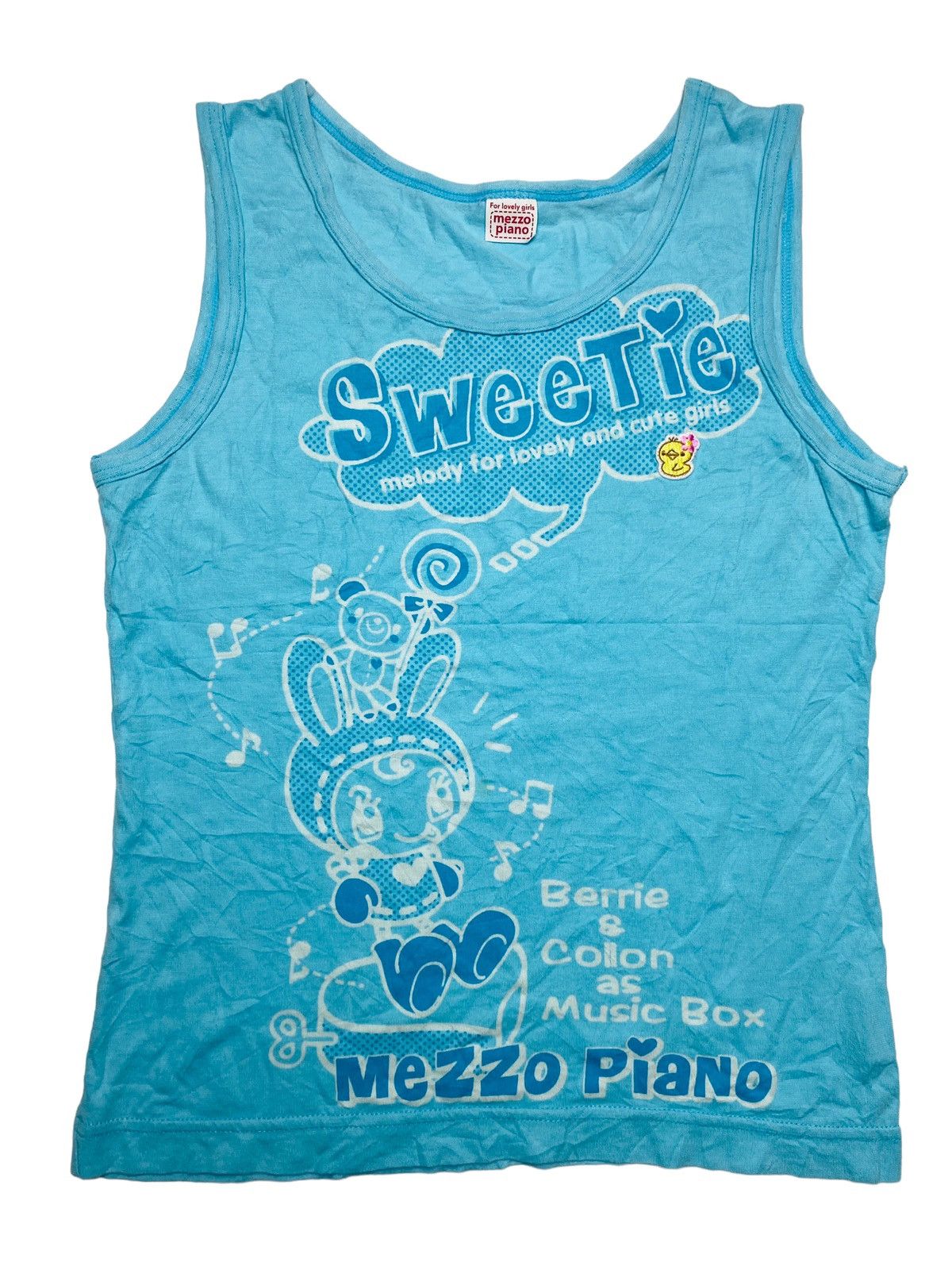 image of 2000S Mezzo Piano - Mascots Summer Tank Top in Blue, Women's (Size Small)