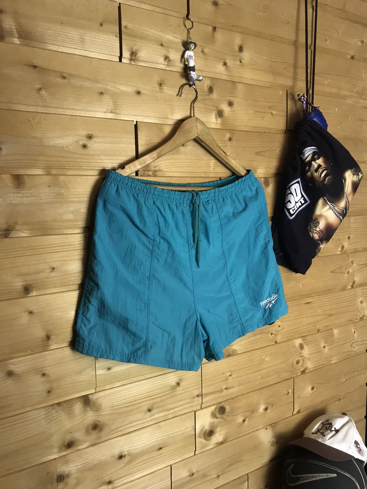 Reebok Vintage 90s Reebok nylon shorts Size US 34 / EU 50 - 1 Thumbnail