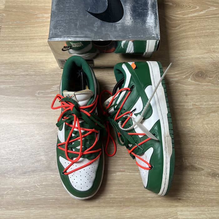 Nike Nike dunk low LTHR/OW off white 9.5 us | Grailed