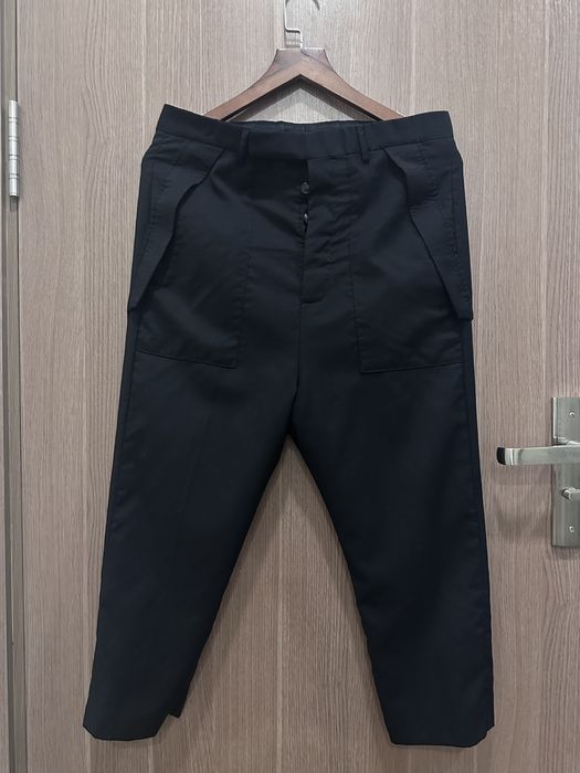 Rick Owens RICK OWENS CROPPED WOOL TAILOR PANT | Grailed
