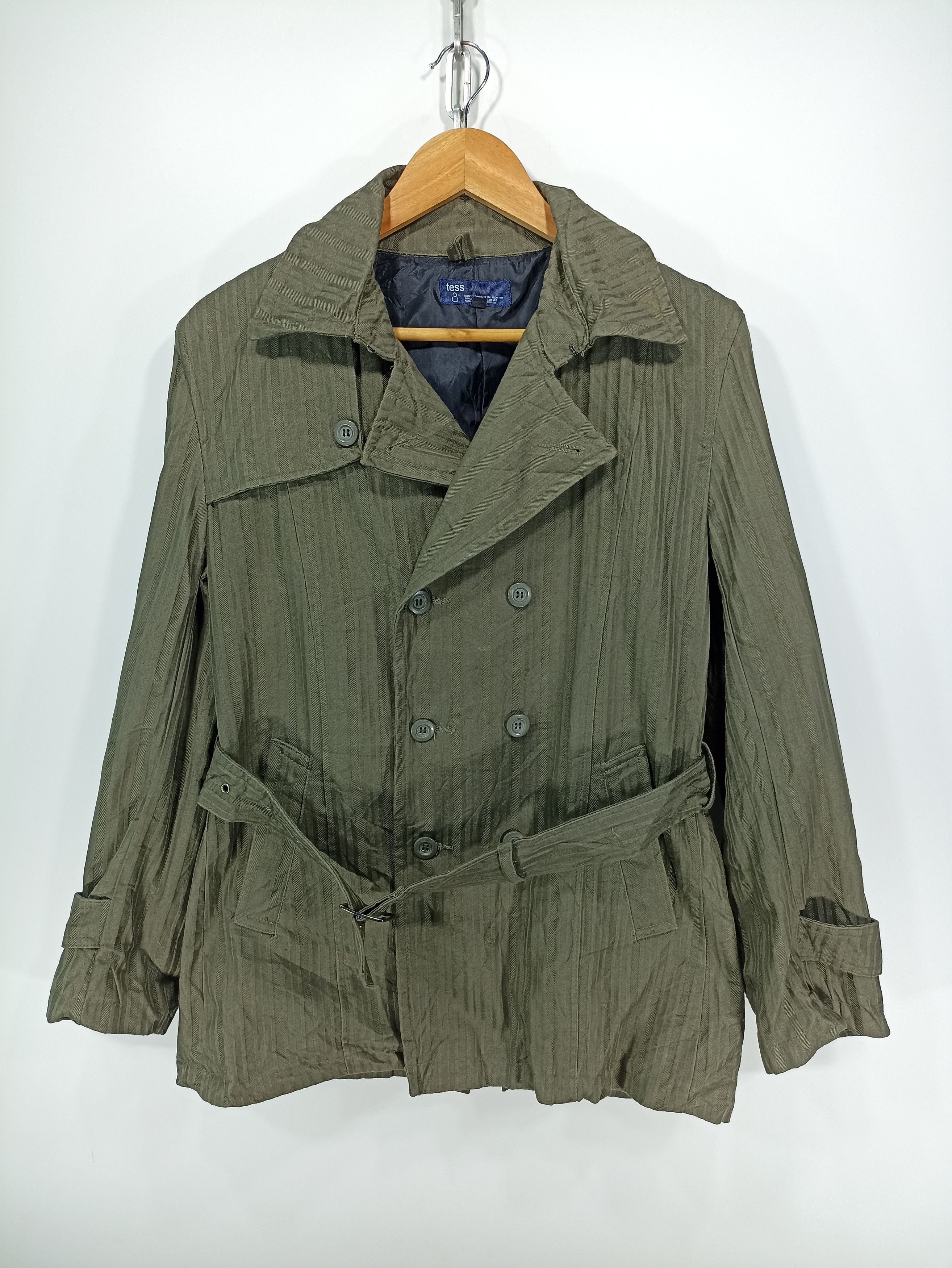 Designer × Japanese Brand Tess green Trench Coat Size US S / EU 44-46 / 1 - 1 Thumbnail