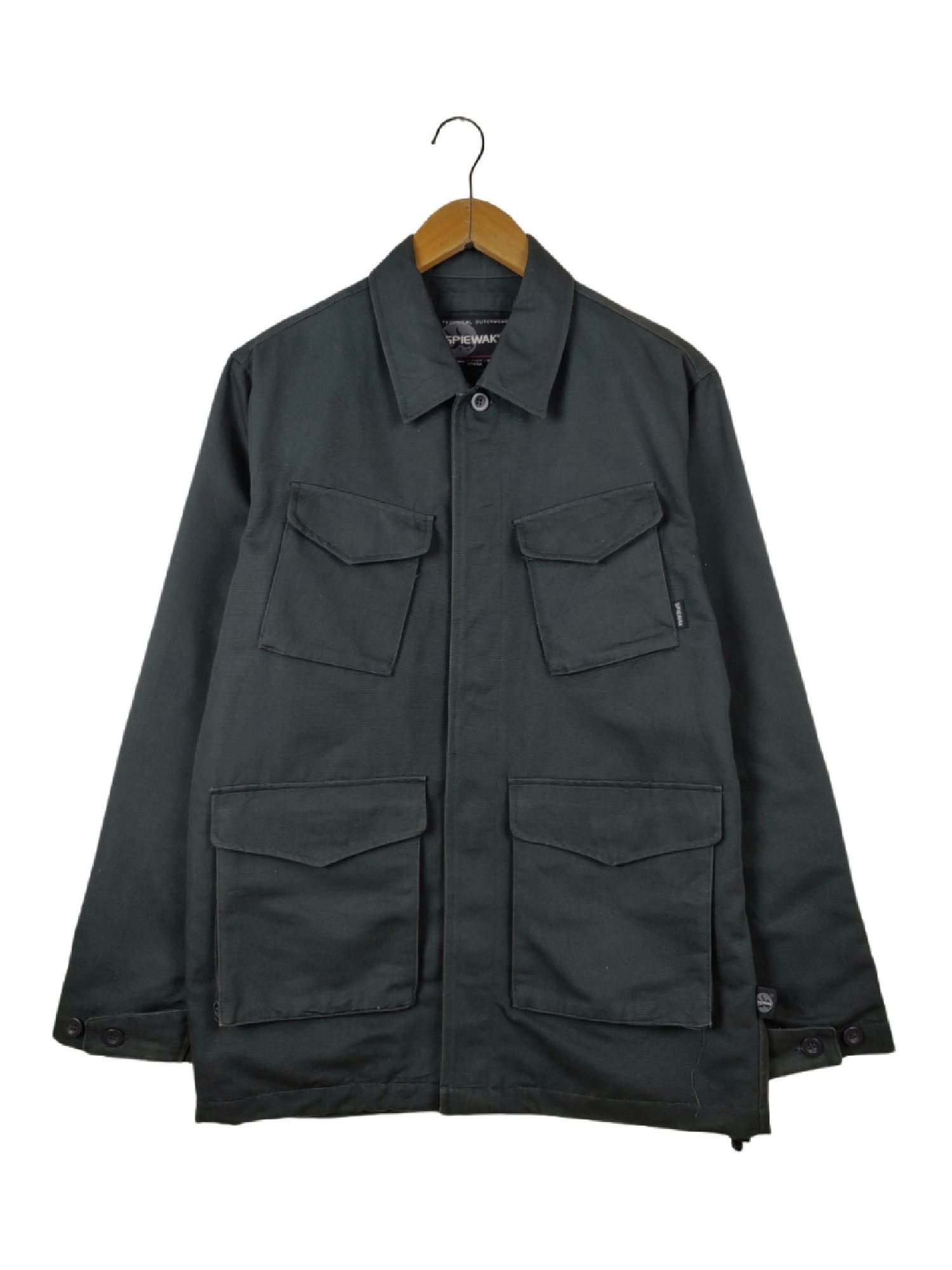 image of I Spiewak And Sons I. Spiewak And Sons Technical Outerwear Button Jacket in Green (Size Medium)