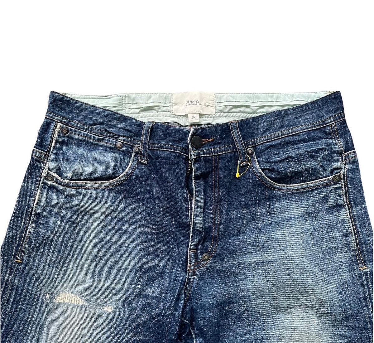 Japanese Brand And A Selvedge Aging & Rework Denim Size US 32 / EU 48 - 4 Thumbnail