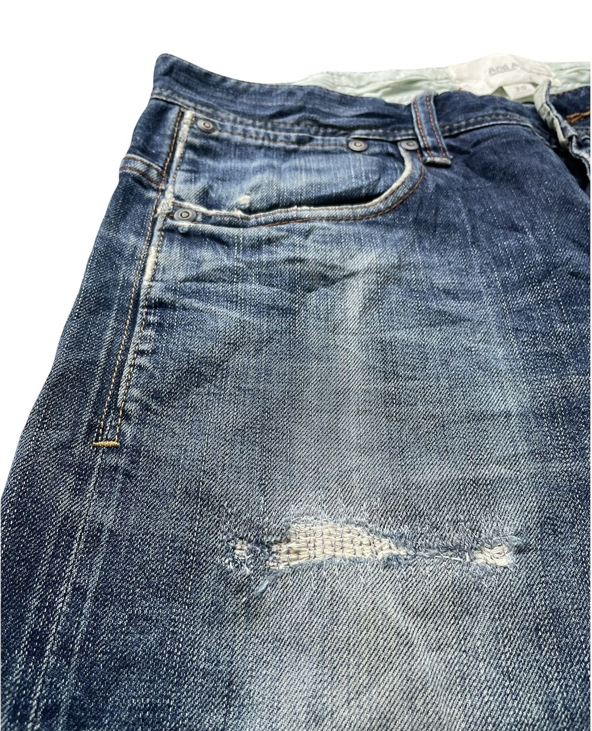 Japanese Brand And A Selvedge Aging & Rework Denim Size US 32 / EU 48 - 13 Thumbnail