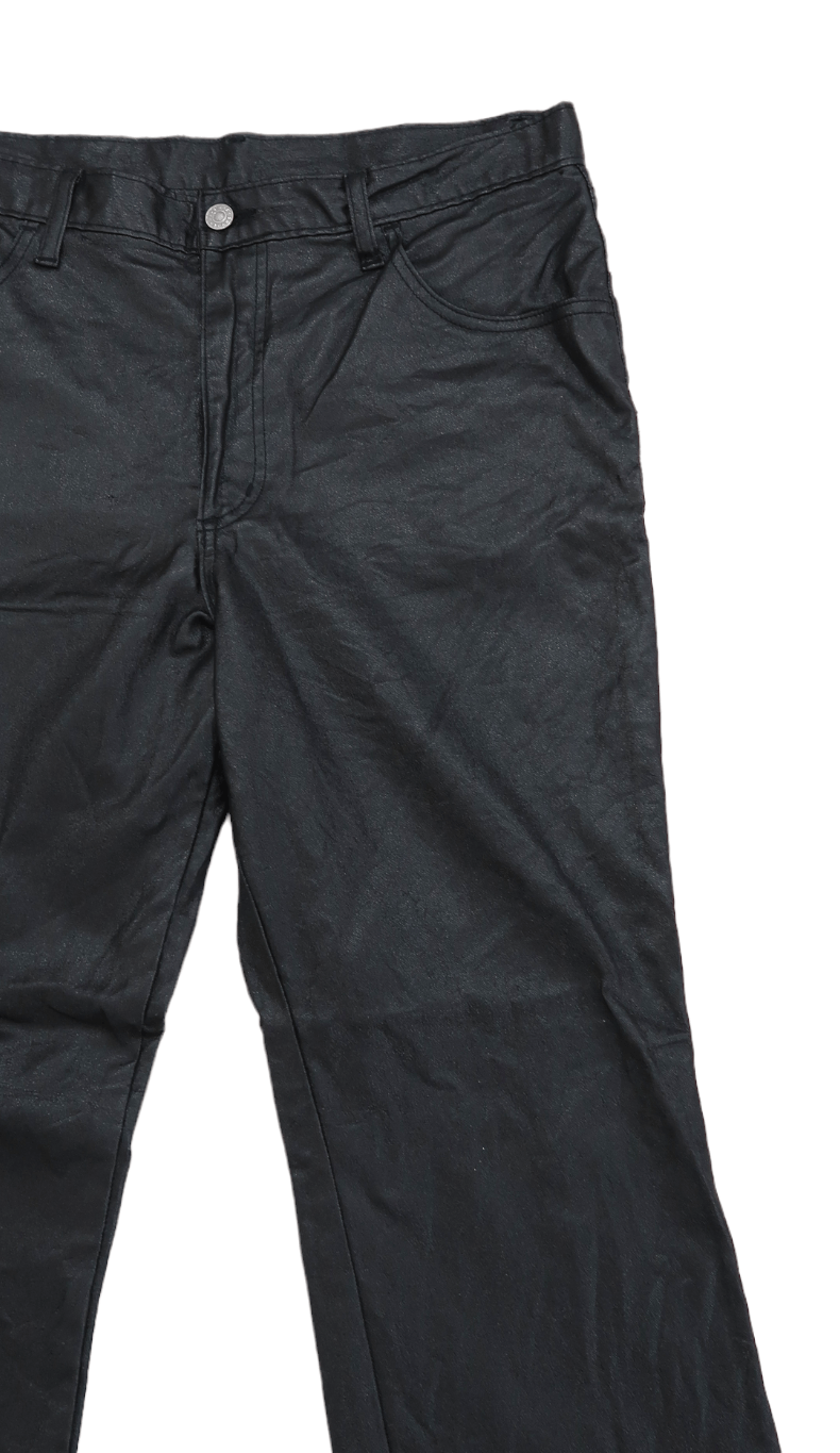 Japanese Brand Blue Way Waxed Coating Minimalist Flare Pants Size US 34 / EU 50 - 3 Thumbnail